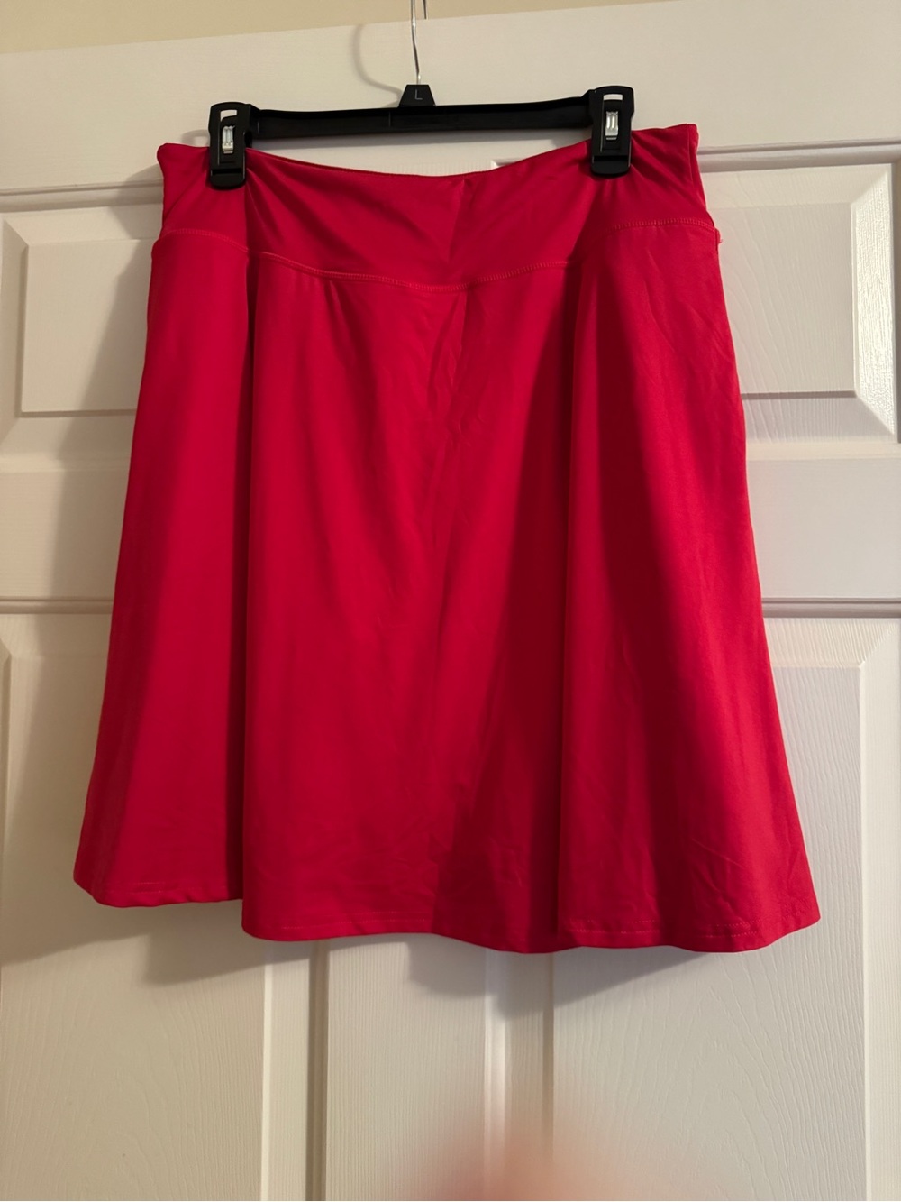 High-Waist A-Line Golf/Tennis Skort with Built-In Shorts - Red NWOT